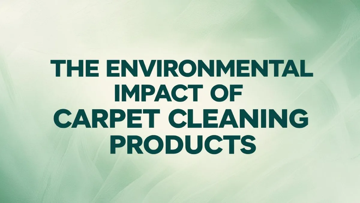 Carpet Cleaning Products Impact on Environment.